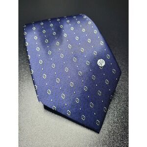 Versace‎ Men's Necktie Blue Geometric Silk 3.75 x 58 Excellent